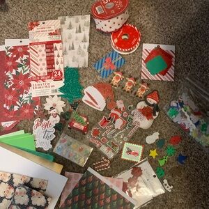 Christmas Themed Scrapbook Paper Set
